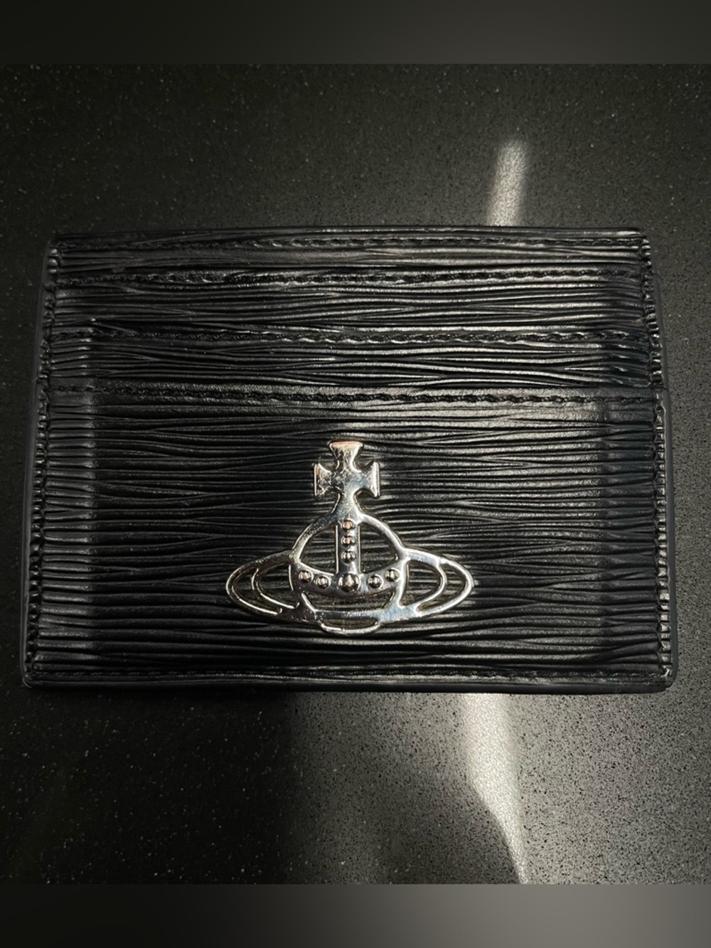 Vivienne Westwood Textured Card Case Wallet Unisex EUC